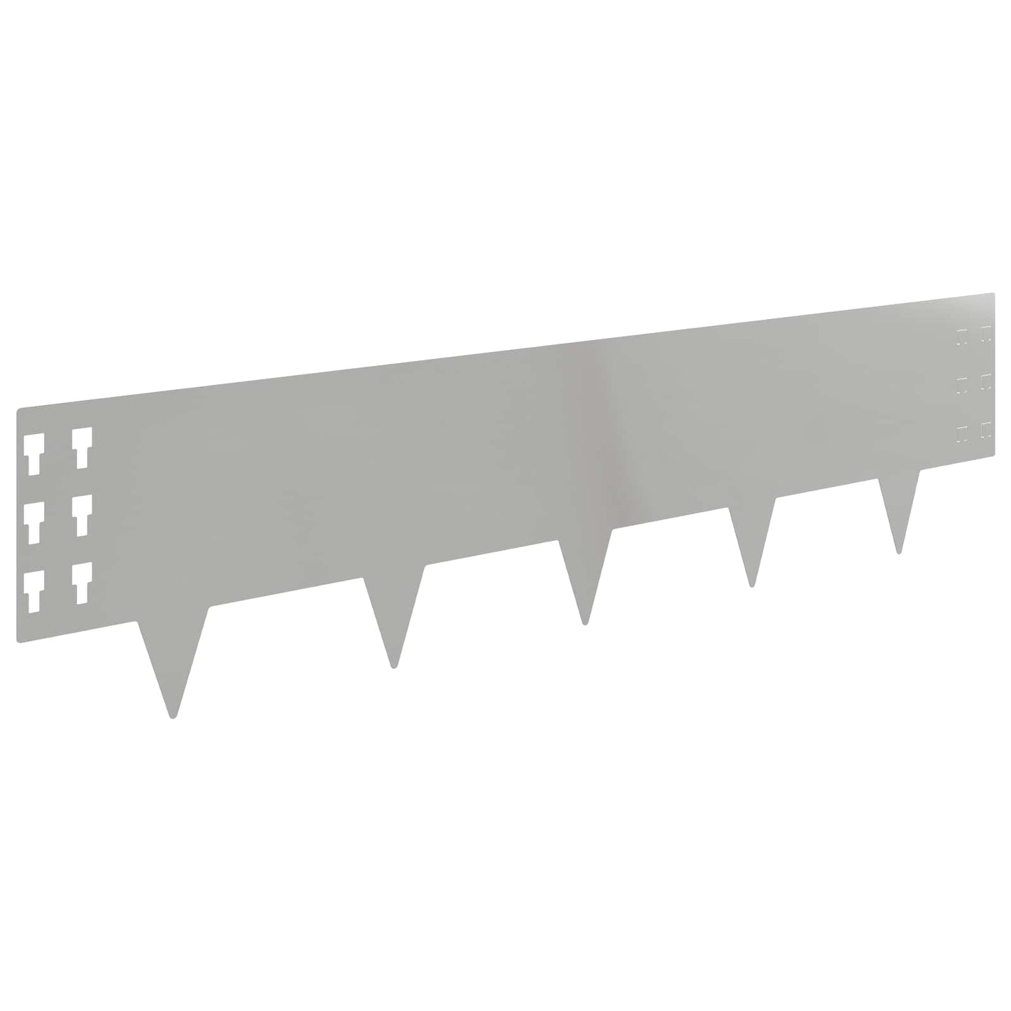 Bordura per Prato 30 pcs 100 x 25 cm Acciaio Argento | homemem39
