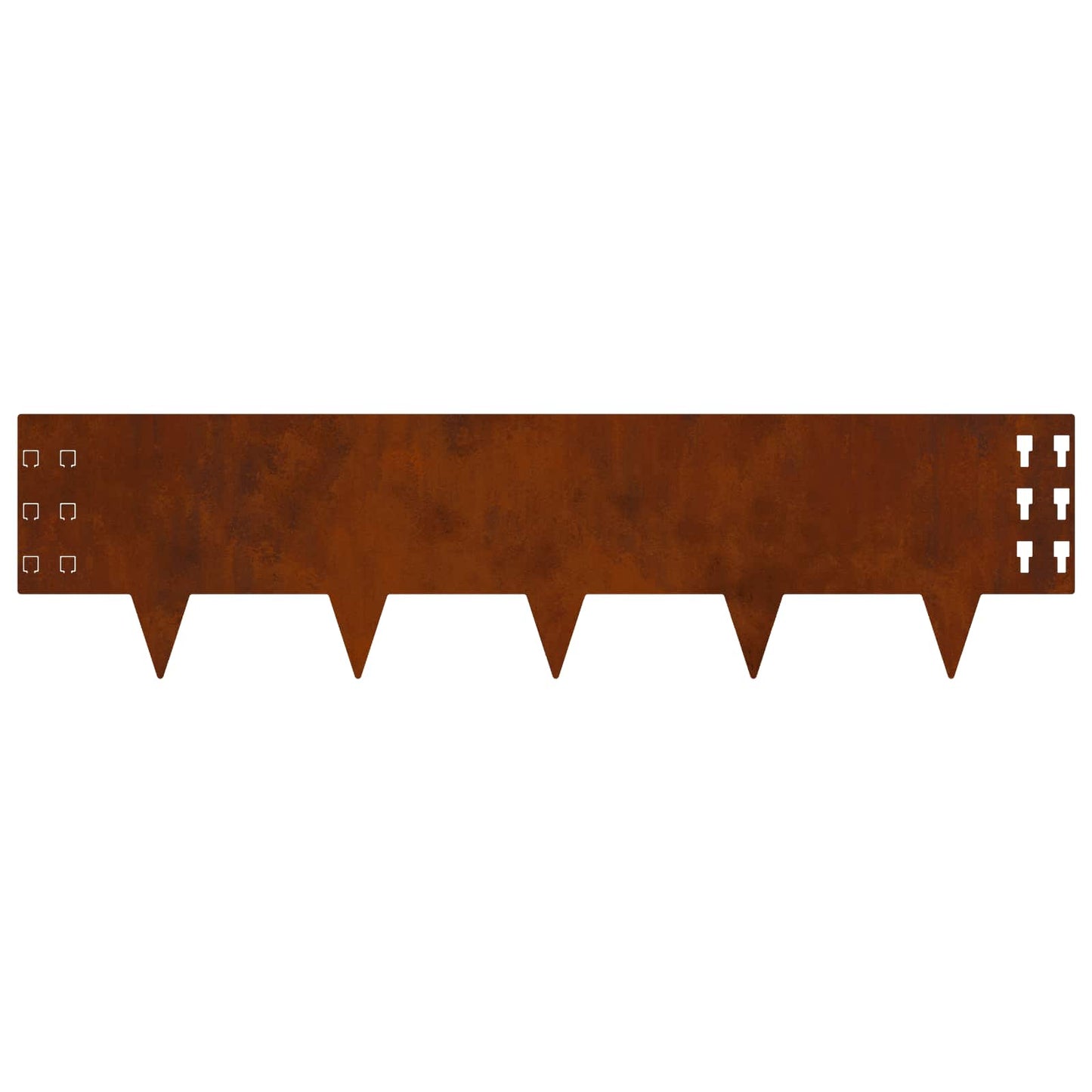 Bordura per Prato 30 pcs 100 x 25 cm Acciaio Ruggine | homemem39