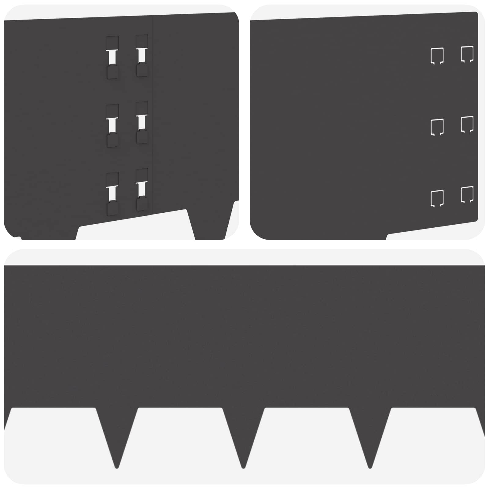 Bordura per Prato 10 pcs 100 x 30 cm Acciaio Nero | homemem39