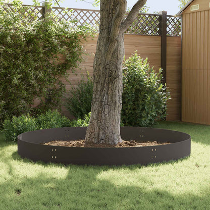 Bordura per Prato 10 pcs 100 x 30 cm Acciaio Nero | homemem39