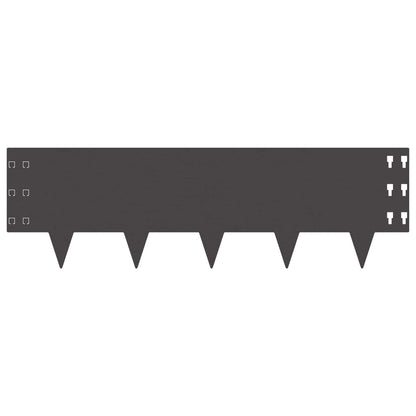 Bordura per Prato 10 pcs 100 x 30 cm Acciaio Nero | homemem39