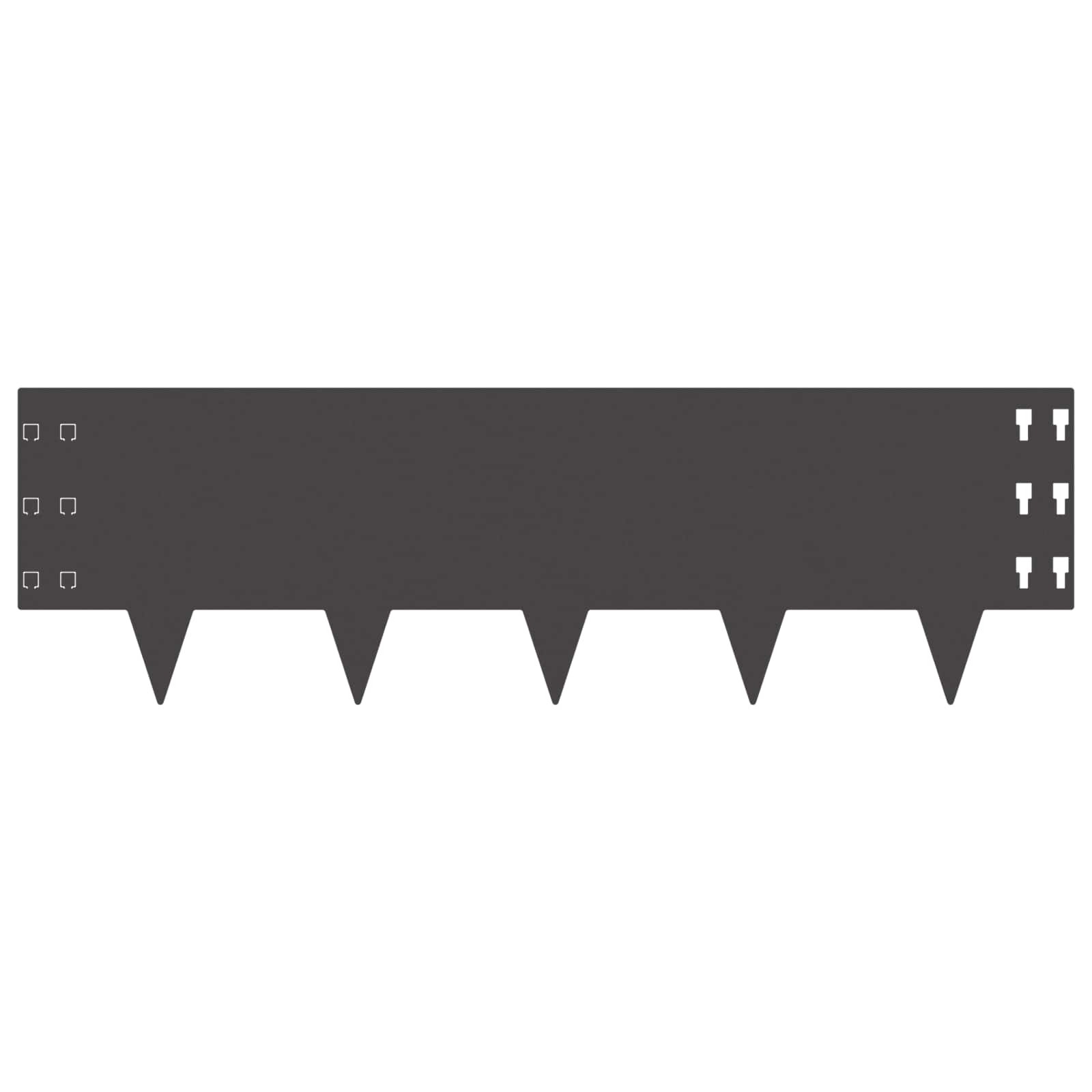 Bordura per Prato 30 pcs 100 x 30 cm Acciaio Nero | homemem39