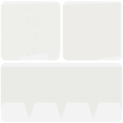 Bordura per Prato 10 pcs 100 x 30 cm Acciaio Bianco | homemem39