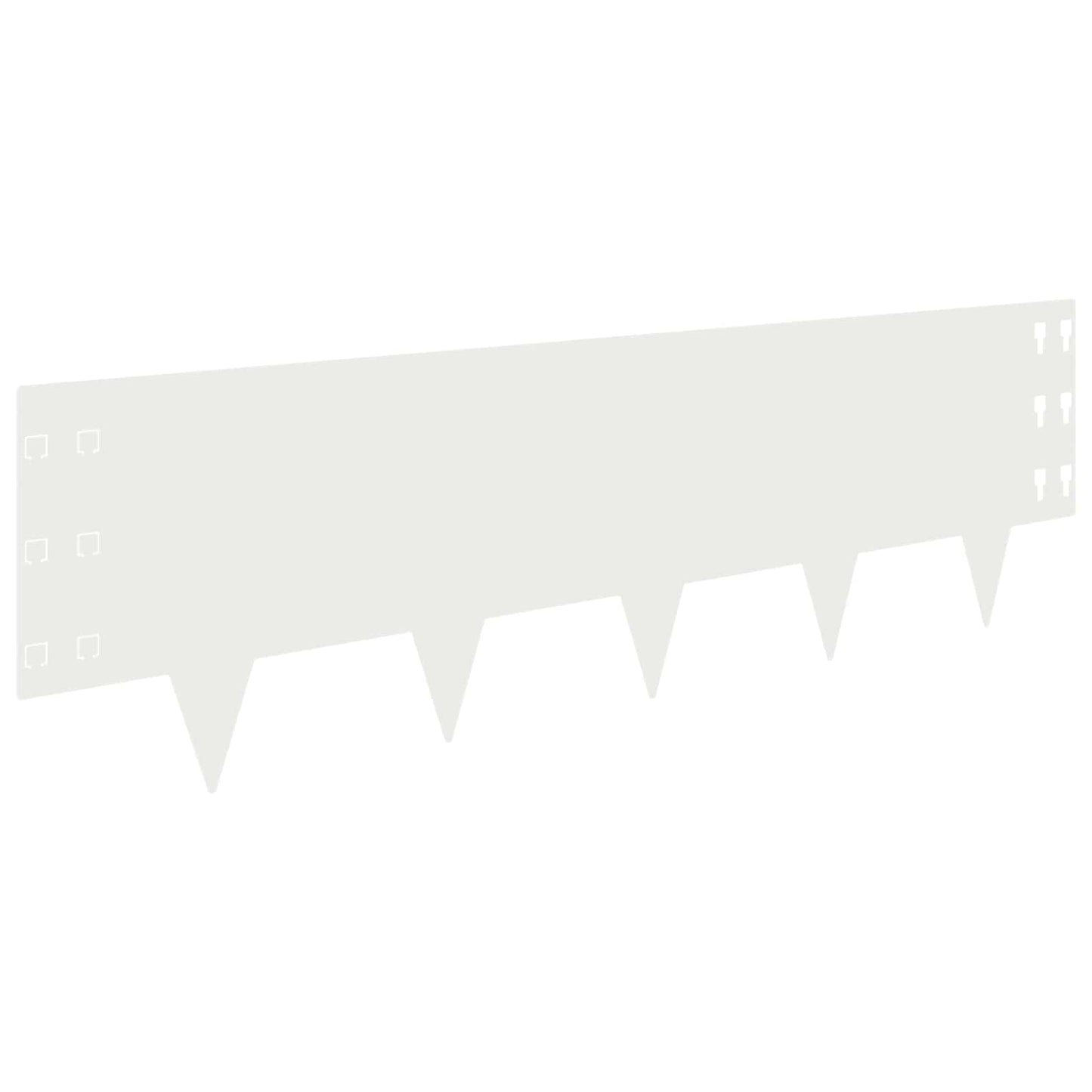 Bordura per Prato 10 pcs 100 x 30 cm Acciaio Bianco | homemem39
