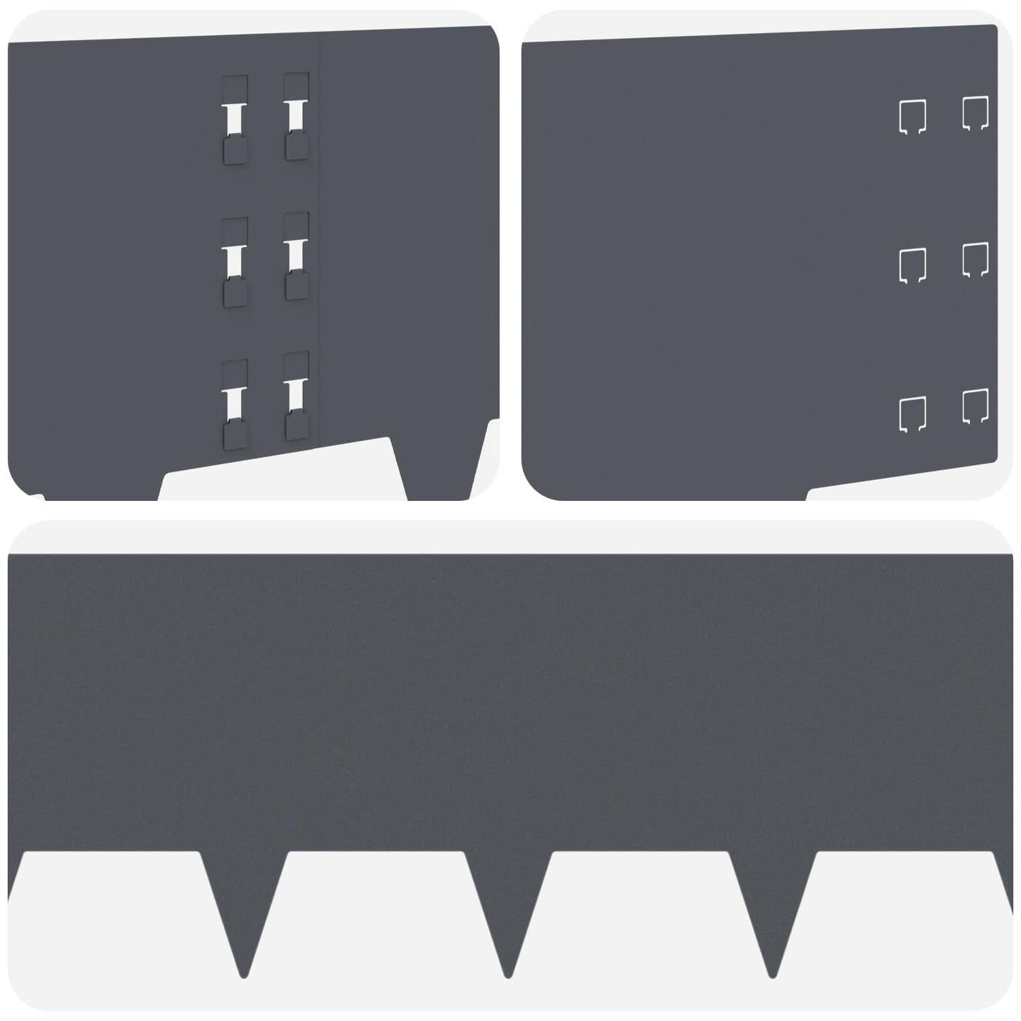Bordura per Prato 10 pcs 100 x 30 cm Acciaio Antracite | homemem39
