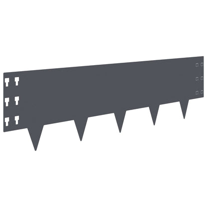 Bordura per Prato 10 pcs 100 x 30 cm Acciaio Antracite | homemem39