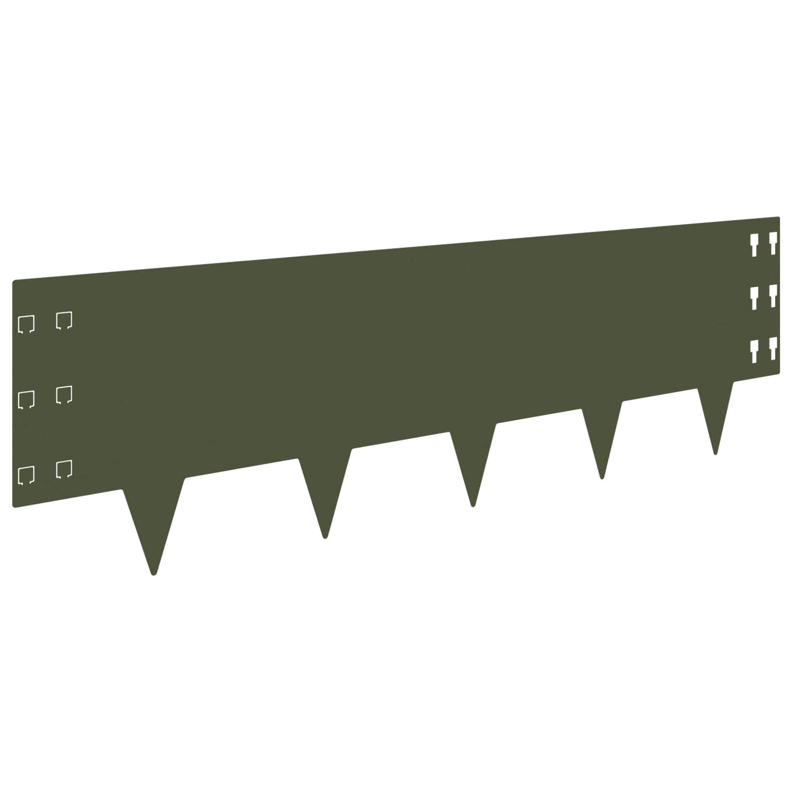 Bordura per Prato 10 pcs 100 x 30 cm Acciaio Verde Oliva | homemem39