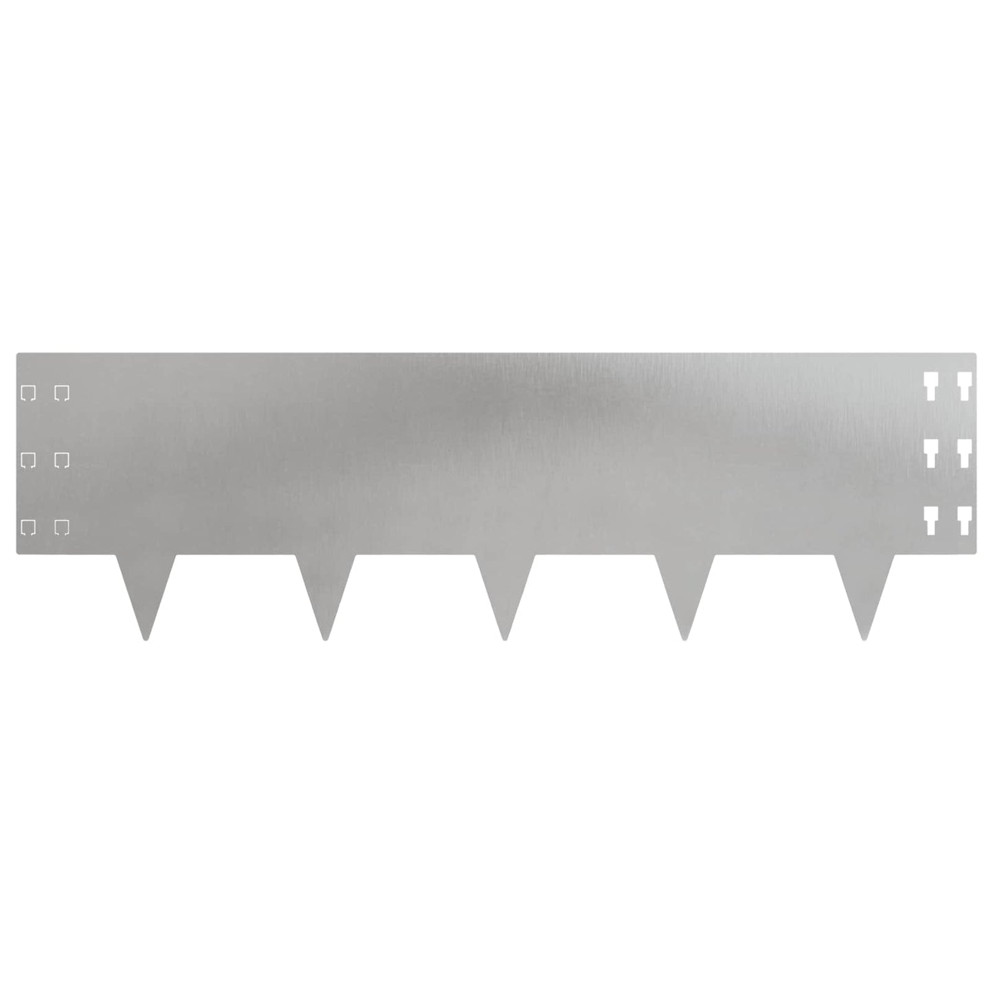 Bordura per Prato 20 pcs 100 x 30 cm Acciaio Argento | homemem39