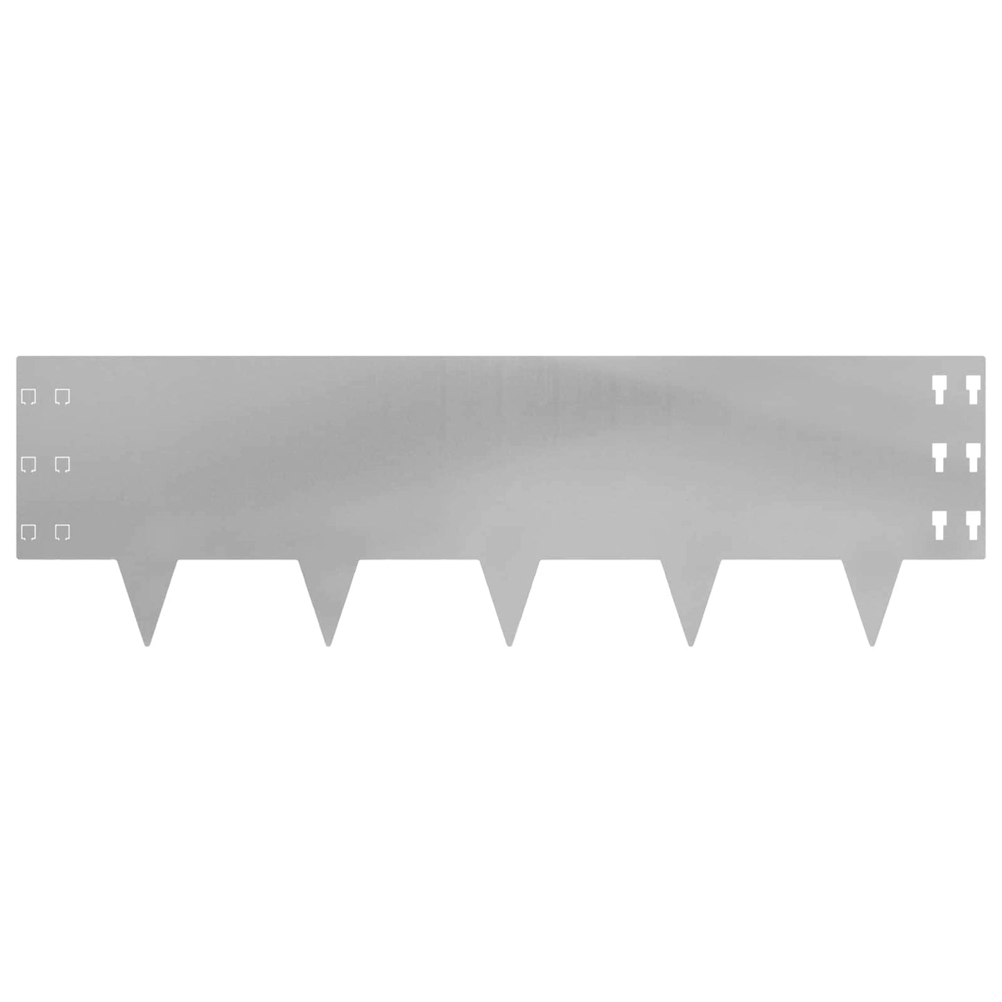 Bordura per Prato 20 pcs 100 x 30 cm Acciaio Argento | homemem39