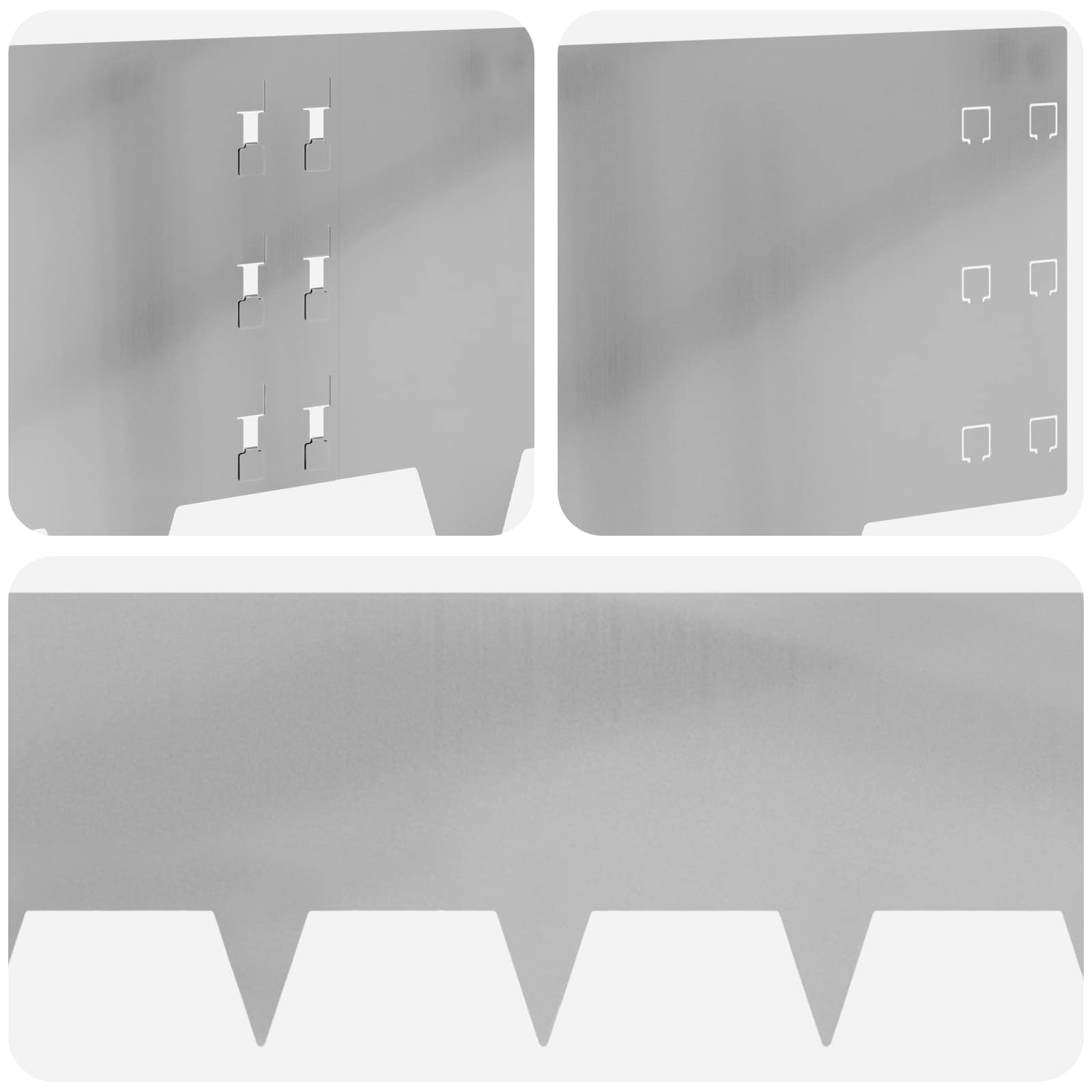 Bordura per Prato 30 pcs 100 x 30 cm Acciaio Argento | homemem39