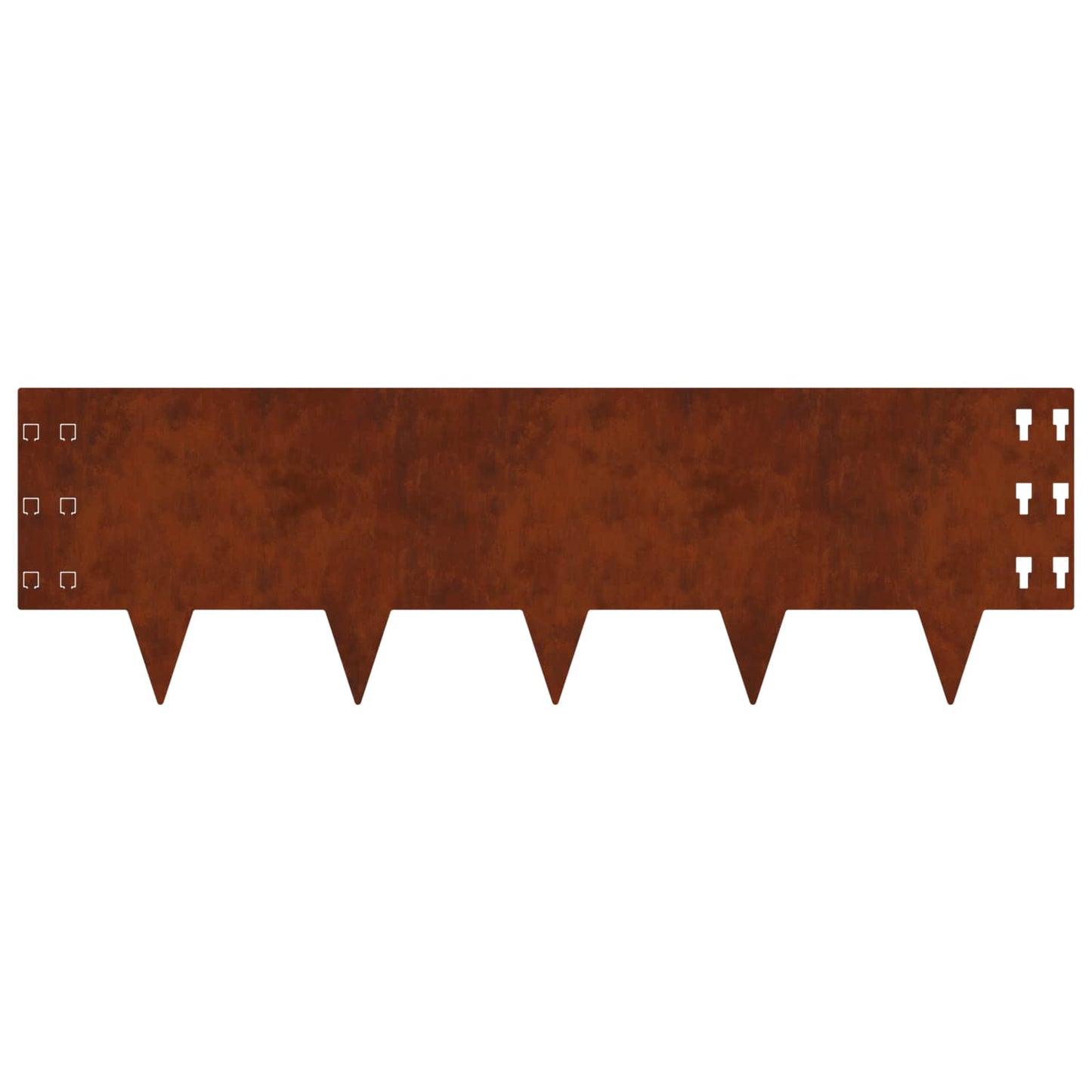 Bordura per Prato 10 pcs 100 x 30 cm Acciaio Ruggine | homemem39