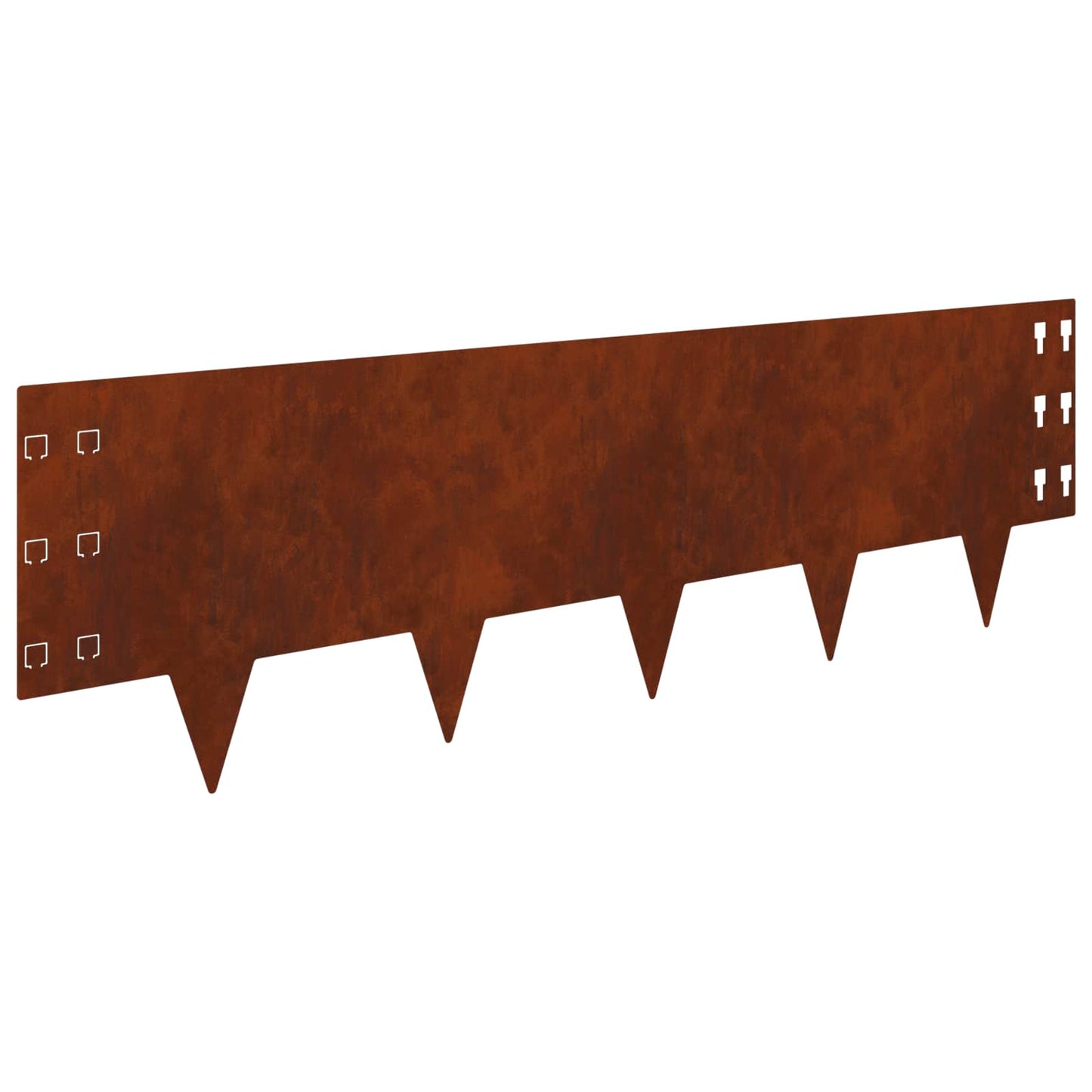 Bordura per Prato 20 pcs 100 x 30 cm Acciaio Ruggine | homemem39