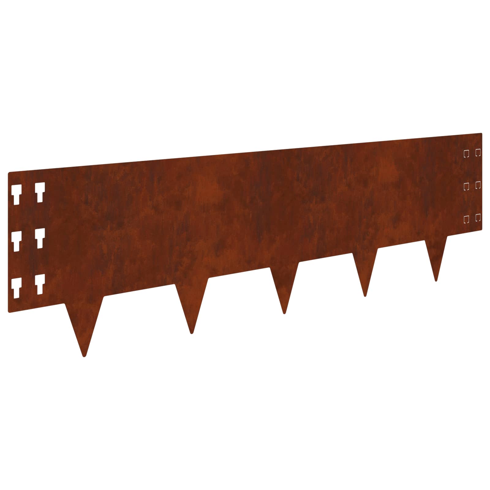 Bordura per Prato 20 pcs 100 x 30 cm Acciaio Ruggine | homemem39