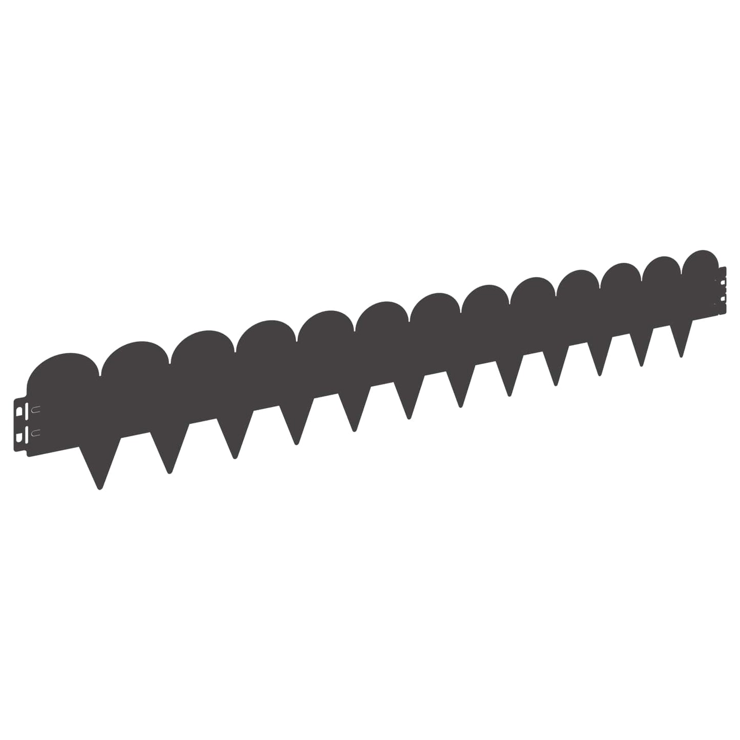 Bordura per Prato 10 pcs 103 x 15 cm Acciaio Nero | homemem39