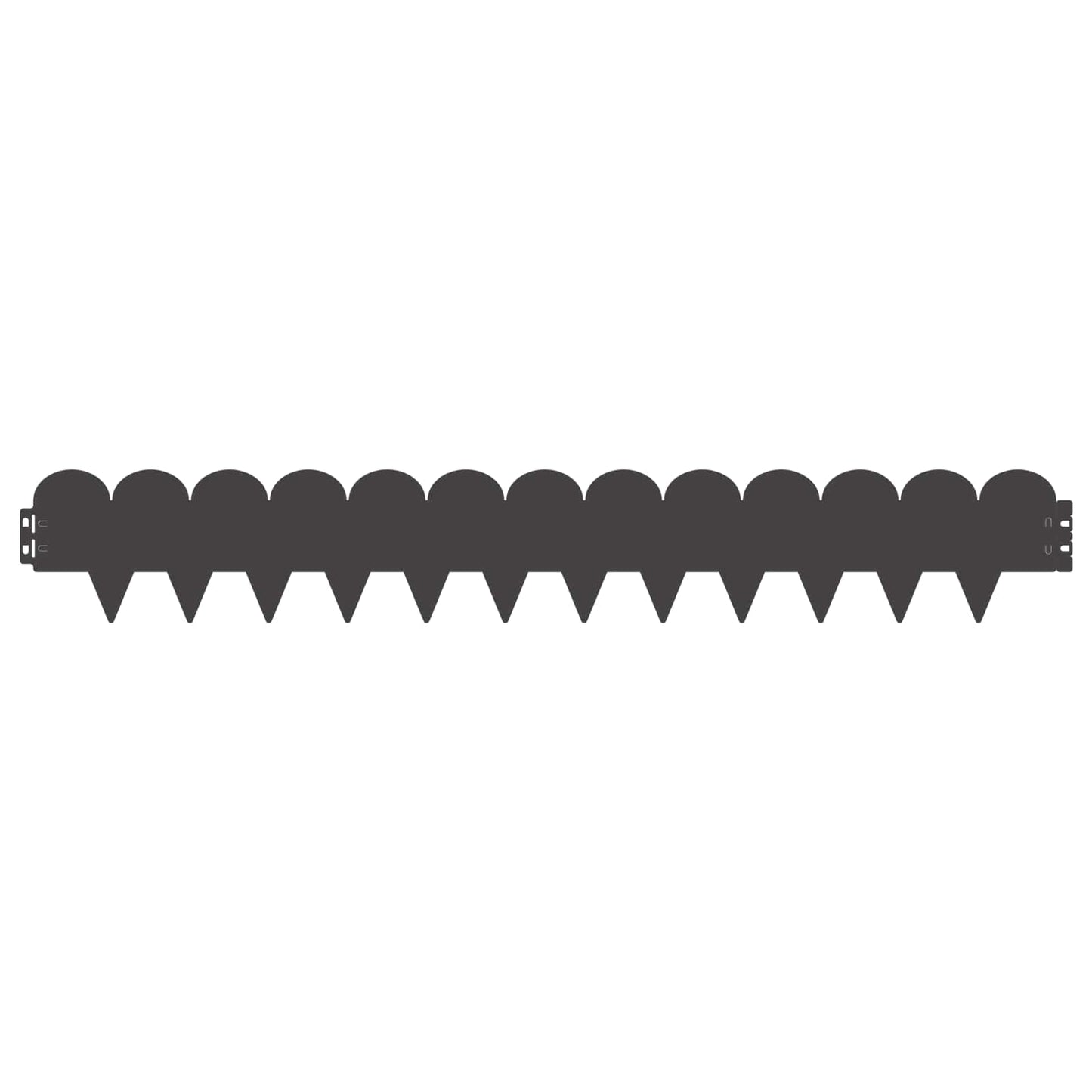 Bordura per Prato 10 pcs 103 x 15 cm Acciaio Nero | homemem39