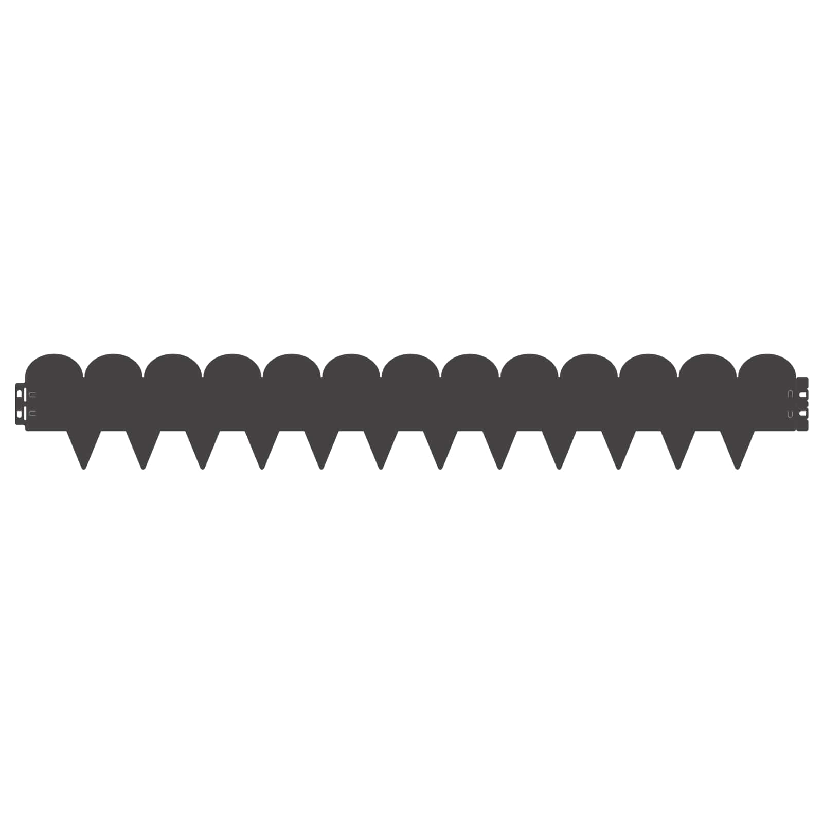 Bordura per Prato 50 pcs 103 x 15 cm Acciaio Nero | homemem39