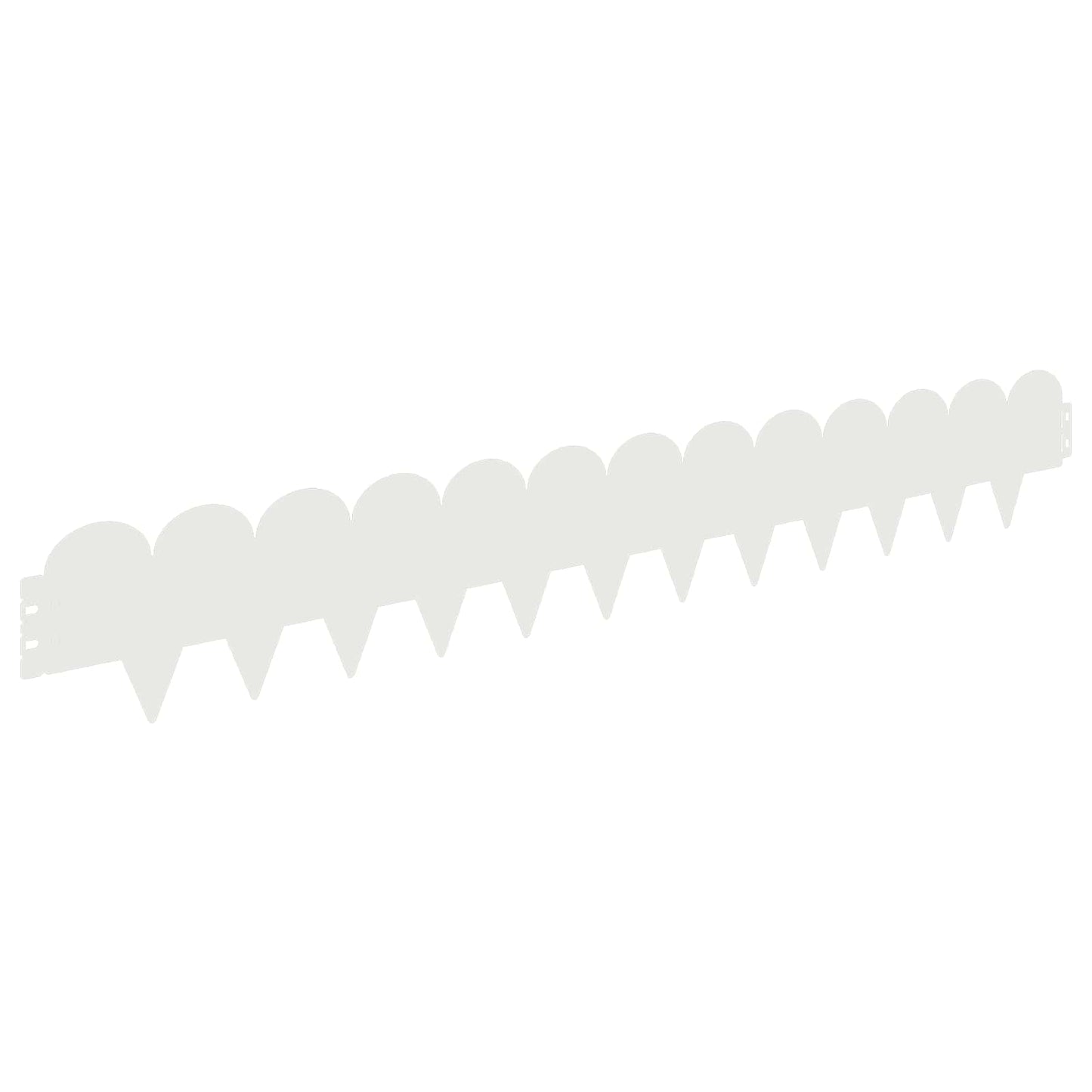 Bordura per Prato 10 pcs 103 x 15 cm Acciaio Bianco | homemem39