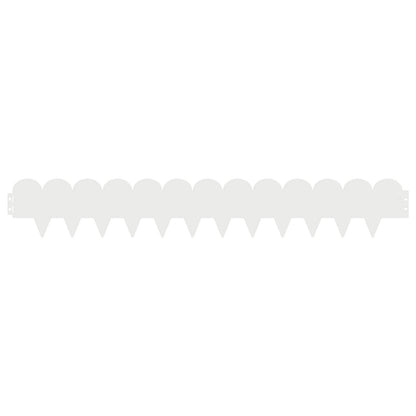 Bordura per Prato 10 pcs 103 x 15 cm Acciaio Bianco | homemem39