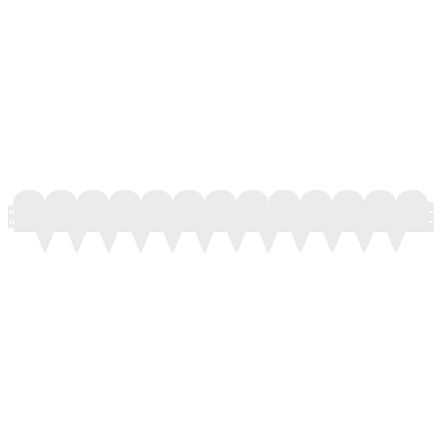 Bordura per Prato 20 pcs 103 x 15 cm Acciaio Bianco | homemem39