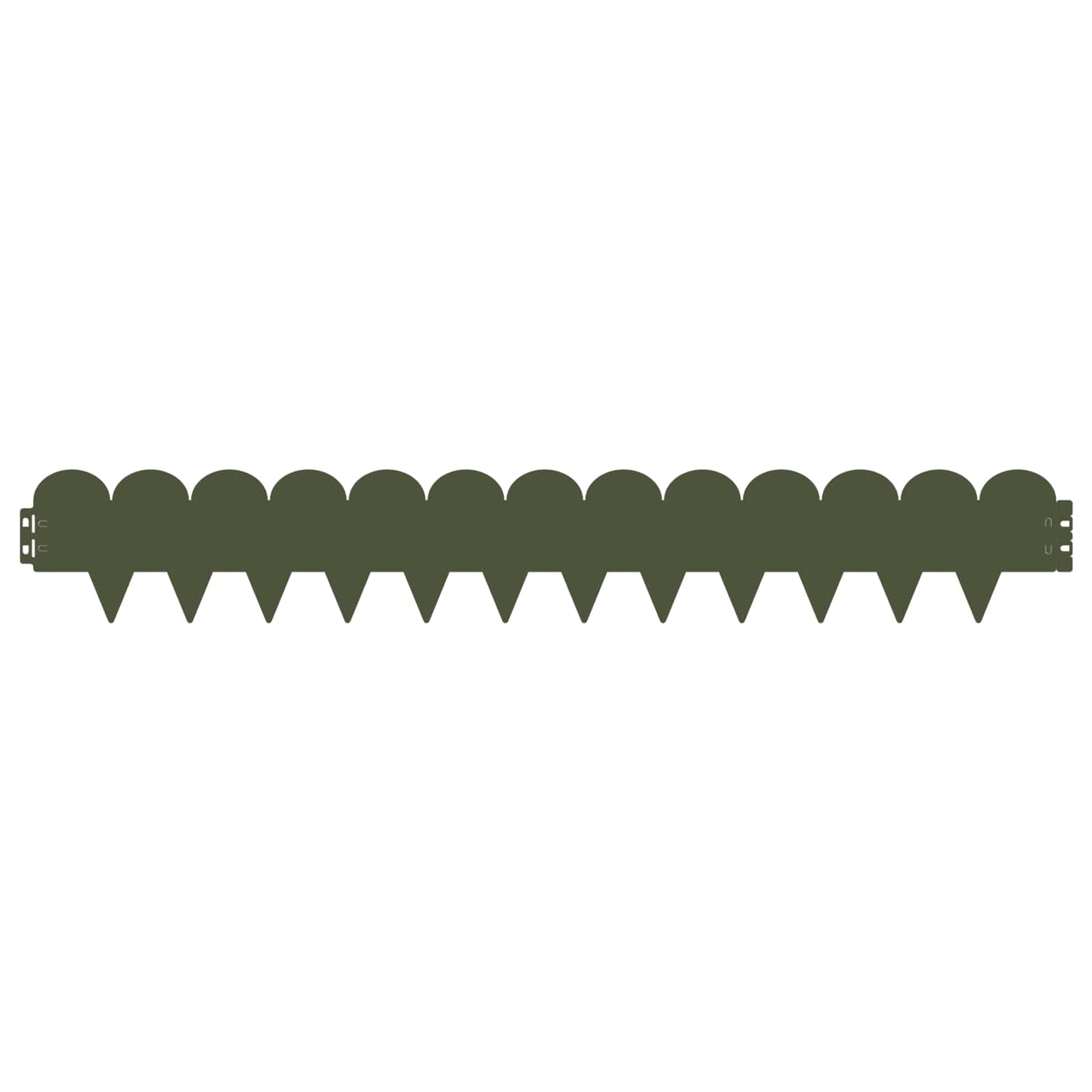 Bordura per Prato 20 pcs 103 x 15 cm Acciaio Verde Oliva | homemem39