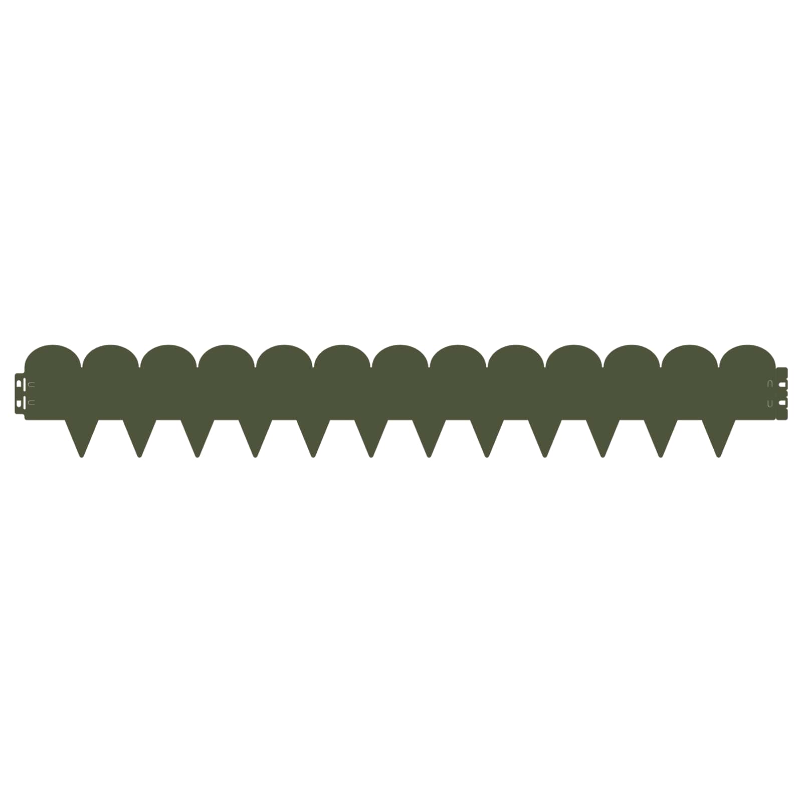 Bordura per Prato 20 pcs 103 x 15 cm Acciaio Verde Oliva | homemem39