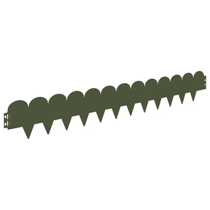Bordura per Prato 30 pcs 103 x 15 cm Acciaio Verde Oliva | homemem39