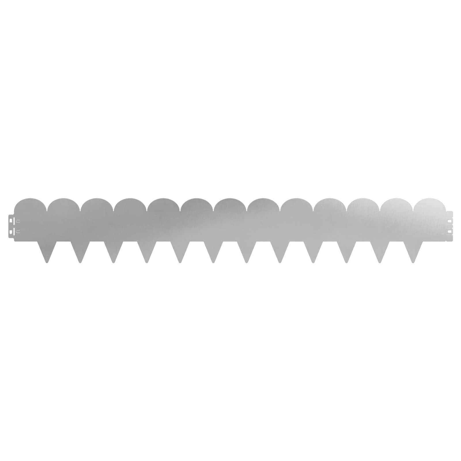 Bordura per Prato 30 pcs 103 x 15 cm Acciaio Argento | homemem39