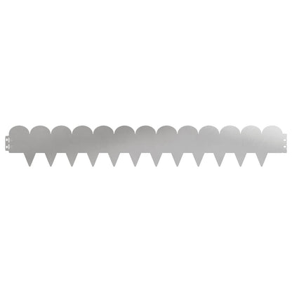 Bordura per Prato 30 pcs 103 x 15 cm Acciaio Argento | homemem39