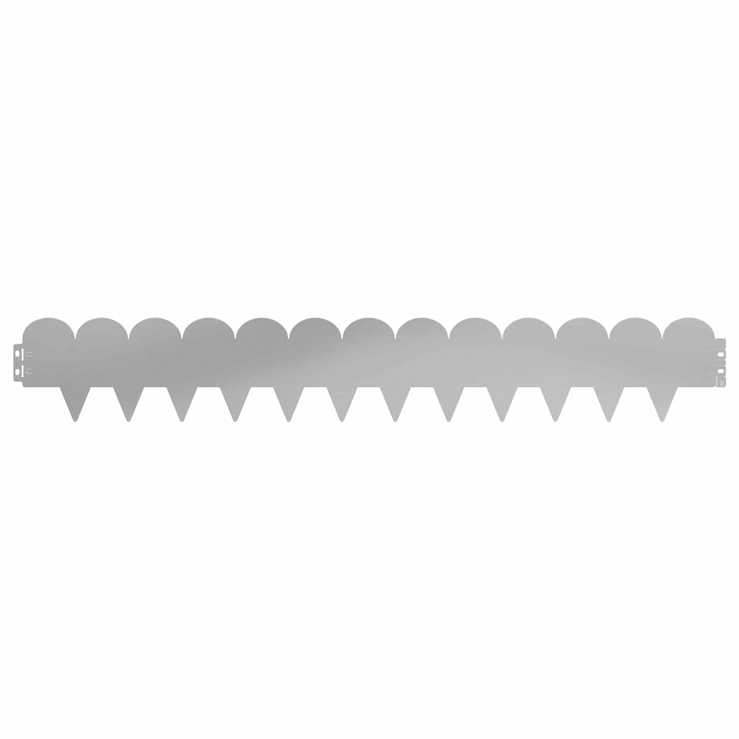 Bordura per Prato 50 pcs 103 x 15 cm Acciaio Argento | homemem39