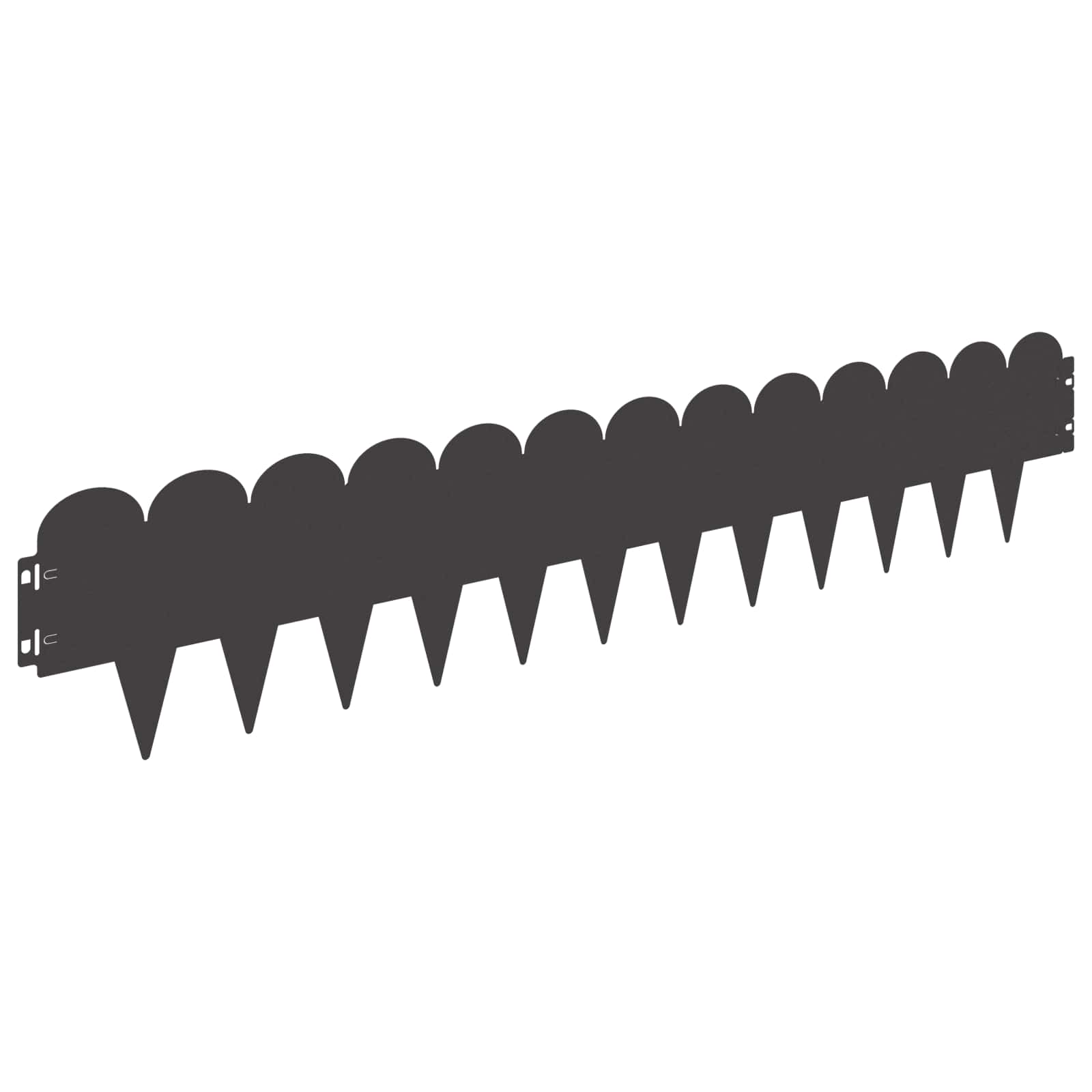 Bordura per Prato 10 pcs 103 x 20 cm Acciaio Nero | homemem39