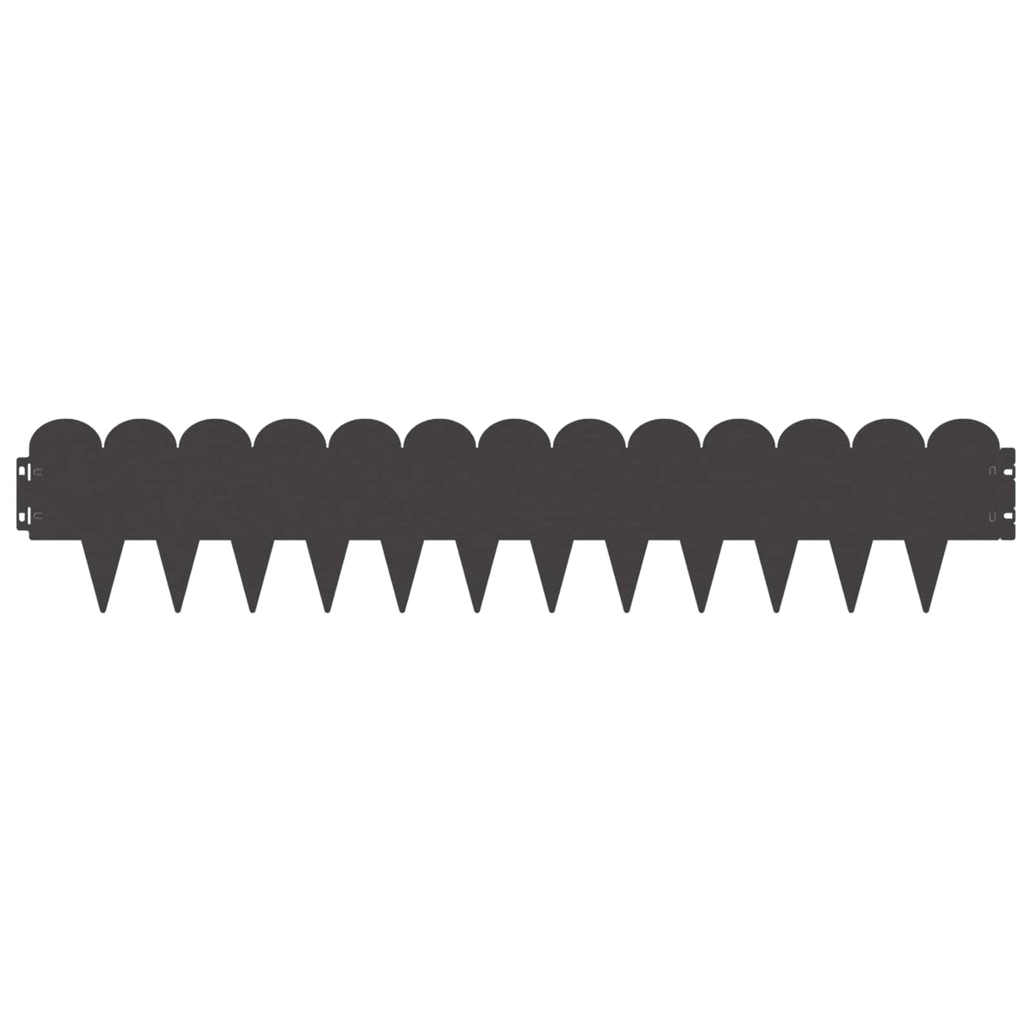 Bordura per Prato 10 pcs 103 x 20 cm Acciaio Nero | homemem39