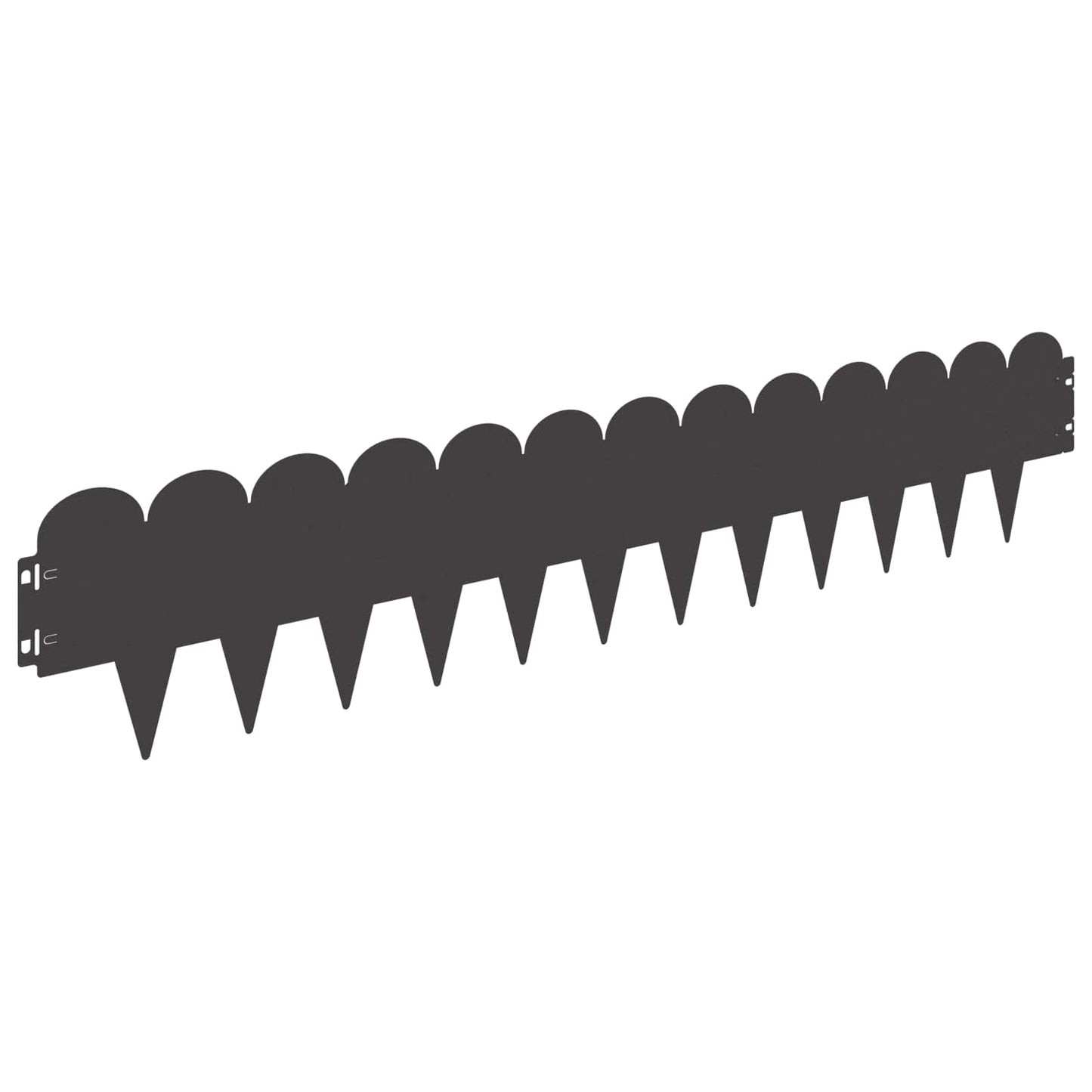 Bordura per Prato 30 pcs 103 x 20 cm Acciaio Nero | homemem39