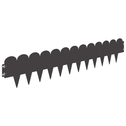 Bordura per Prato 30 pcs 103 x 20 cm Acciaio Nero | homemem39