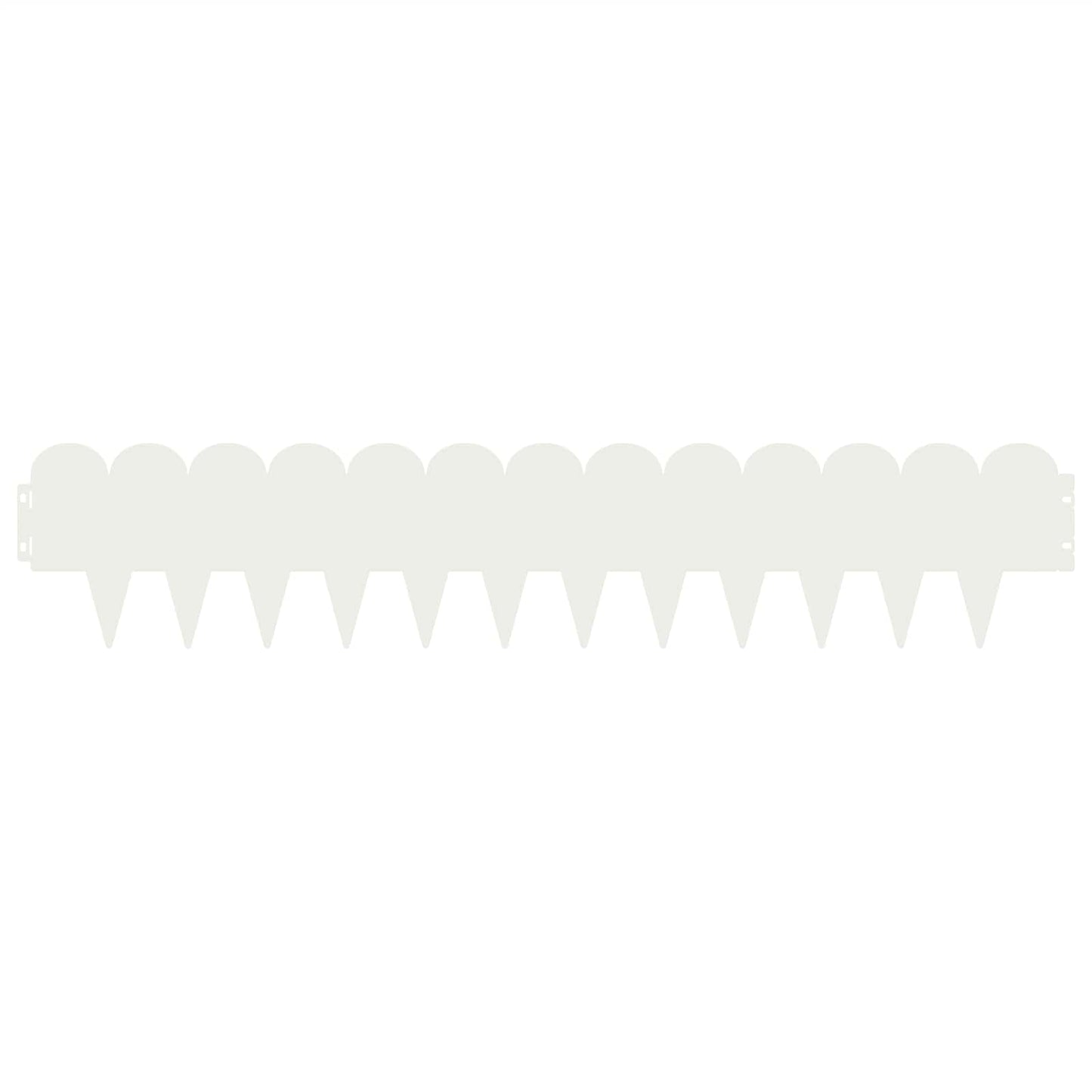 Bordura per Prato 10 pcs 103 x 20 cm Acciaio Bianco | homemem39