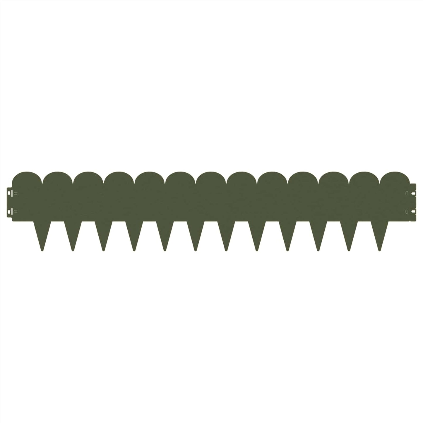Bordura per Prato 20 pcs 103 x 20 cm Acciaio Verde Oliva | homemem39