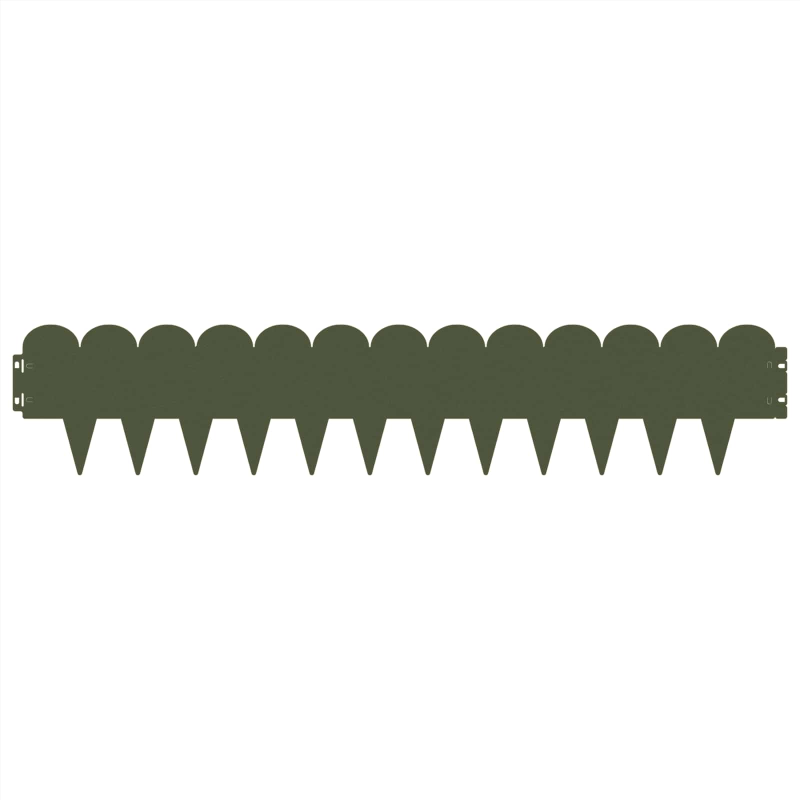 Bordura per Prato 20 pcs 103 x 20 cm Acciaio Verde Oliva | homemem39