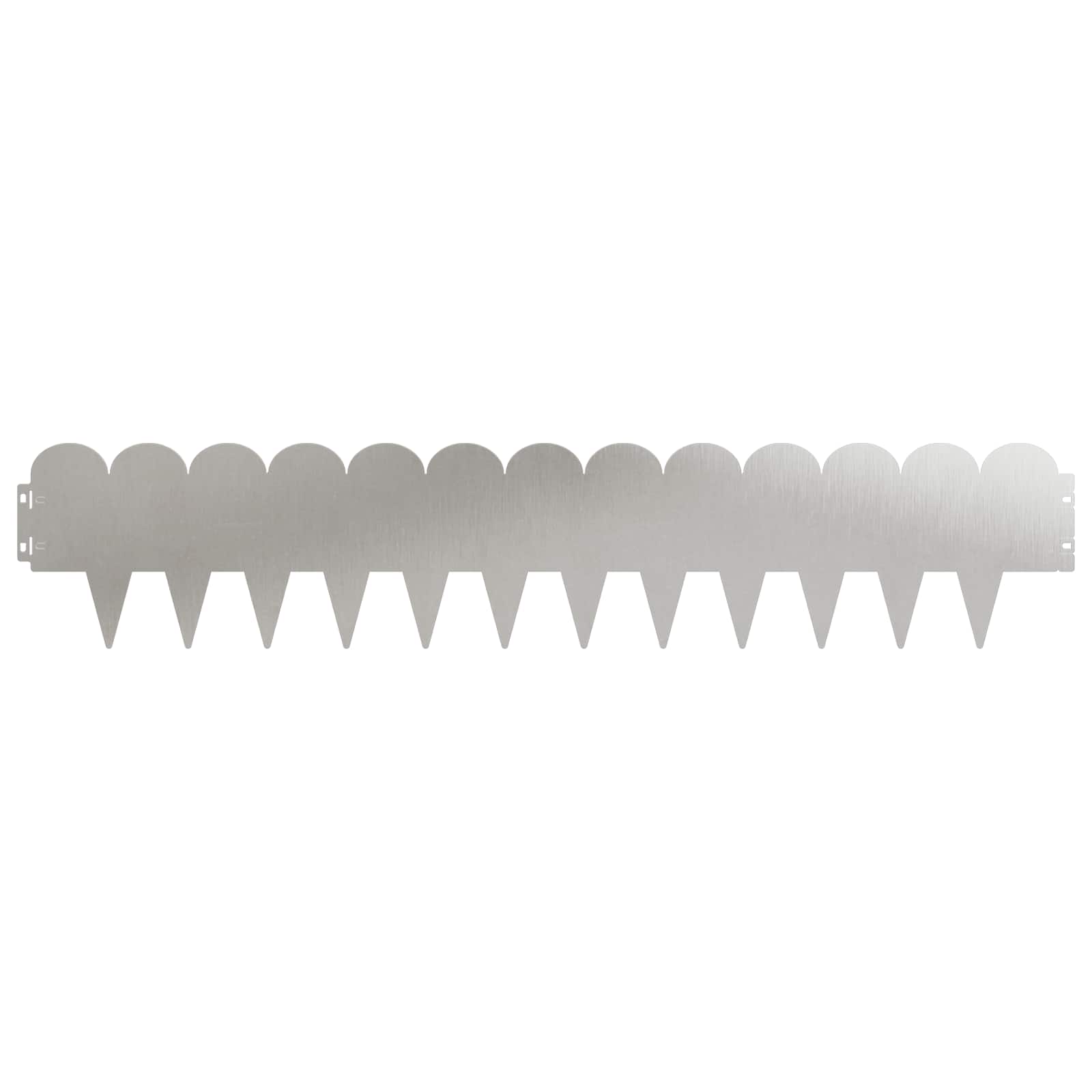 Bordura per Prato 20 pcs 103 x 20 cm Acciaio Argento | homemem39