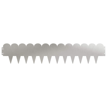 Bordura per Prato 20 pcs 103 x 20 cm Acciaio Argento | homemem39