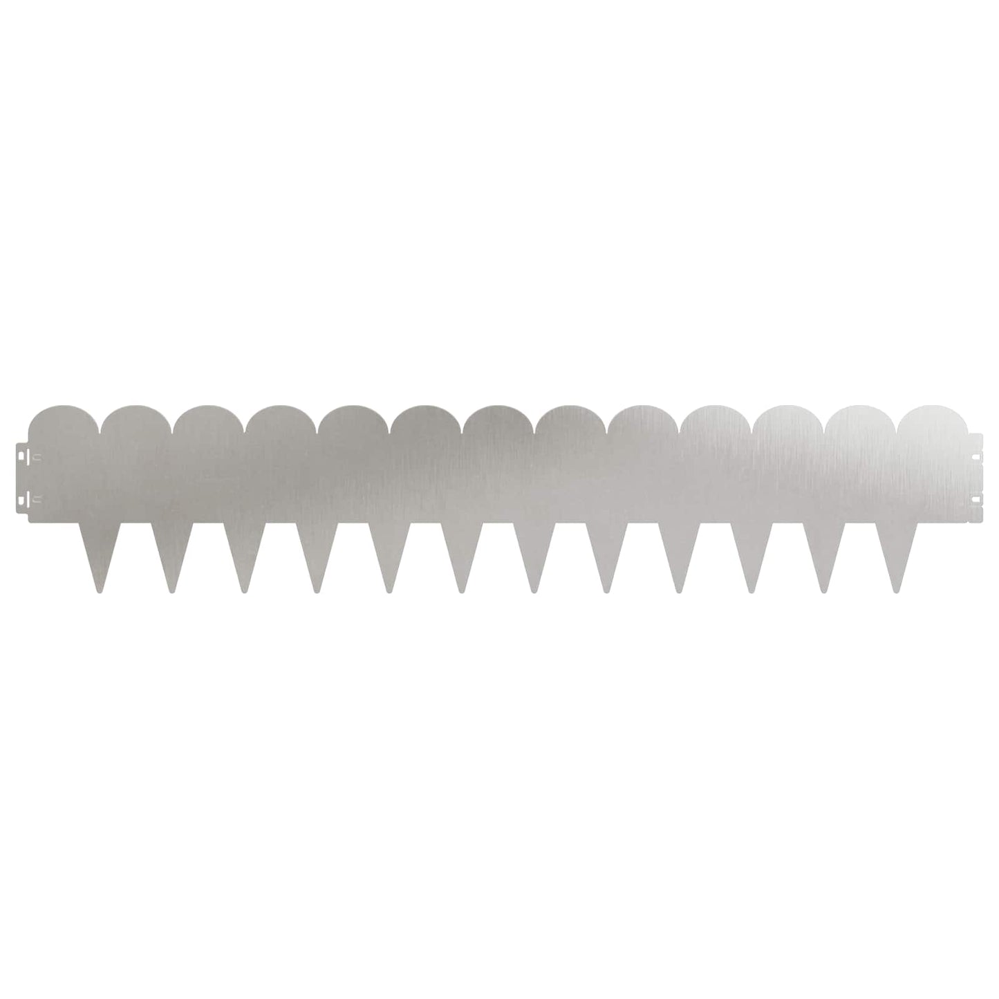 Bordura per Prato 30 pcs 103 x 20 cm Acciaio Argento | homemem39