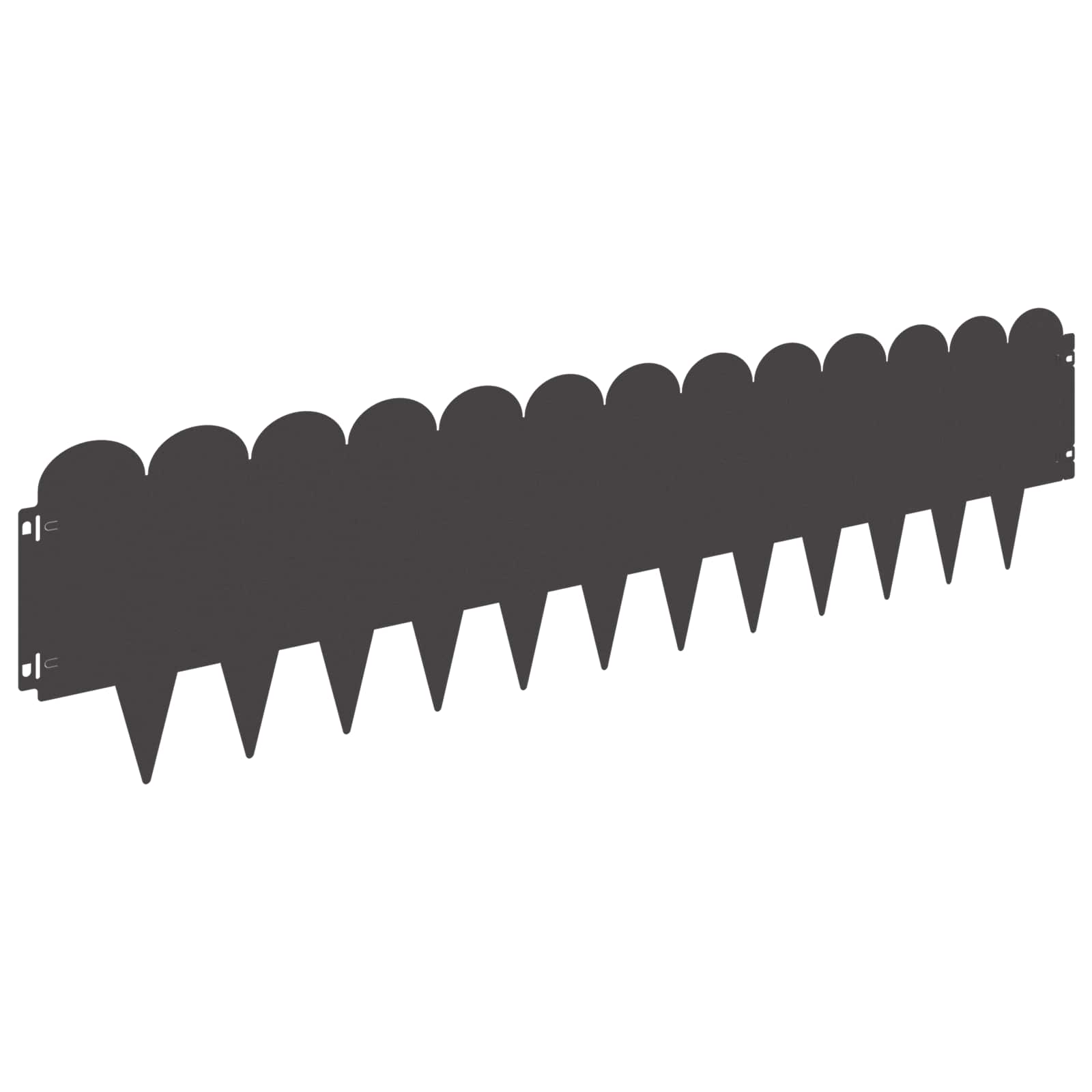 Bordura per Prato 30 pcs 103 x 25 cm Acciaio Nero | homemem39