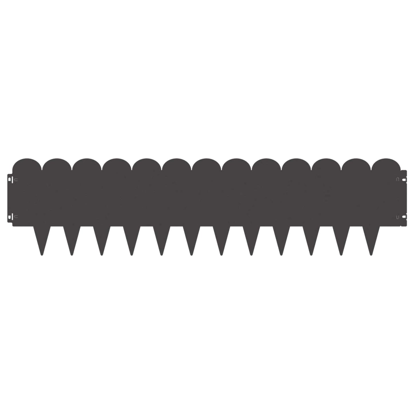 Bordura per Prato 30 pcs 103 x 25 cm Acciaio Nero | homemem39