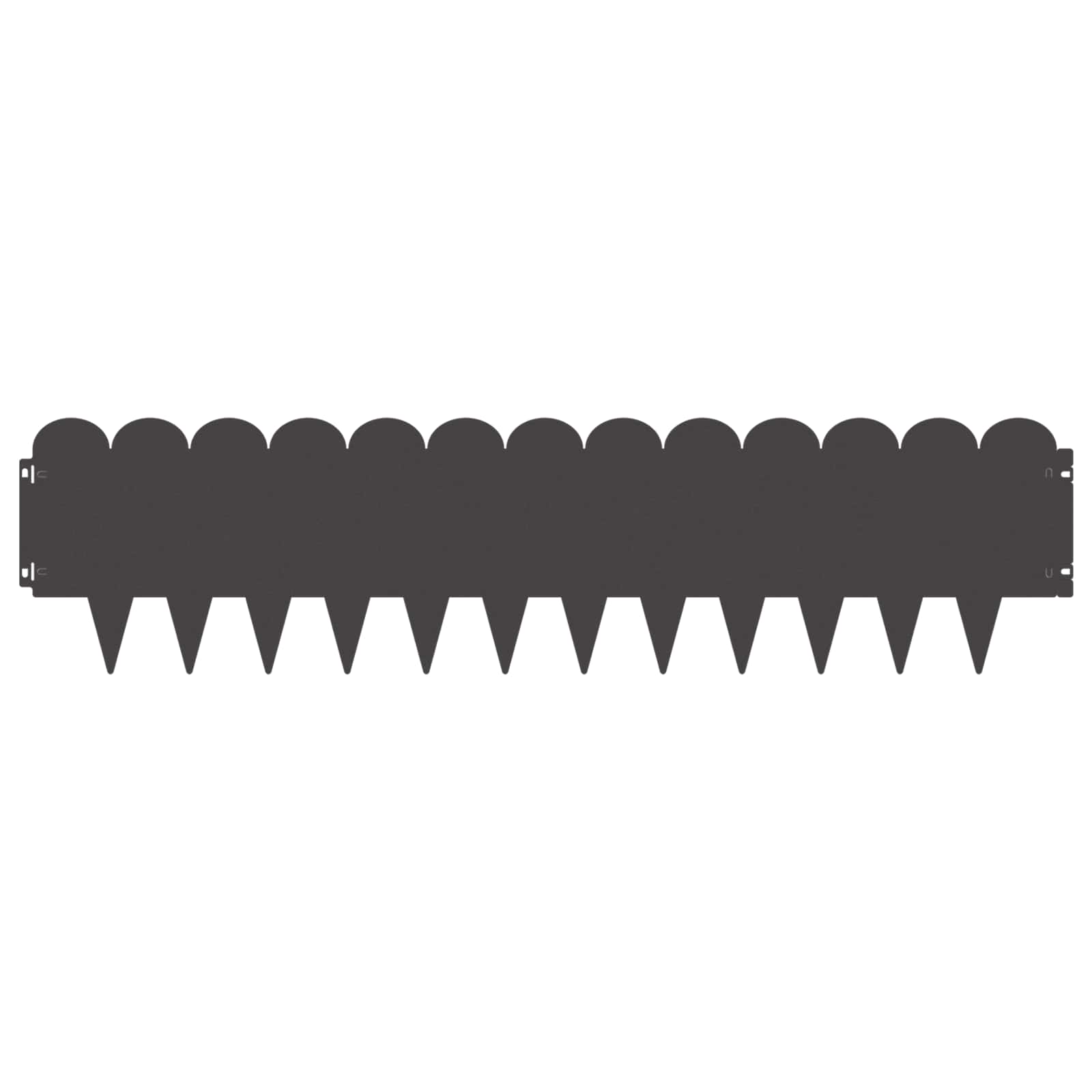 Bordura per Prato 30 pcs 103 x 25 cm Acciaio Nero | homemem39