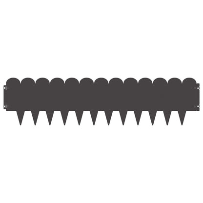 Bordura per Prato 30 pcs 103 x 25 cm Acciaio Nero | homemem39