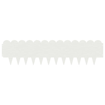 Bordura per Prato 20 pcs 103 x 25 cm Acciaio Bianco | homemem39
