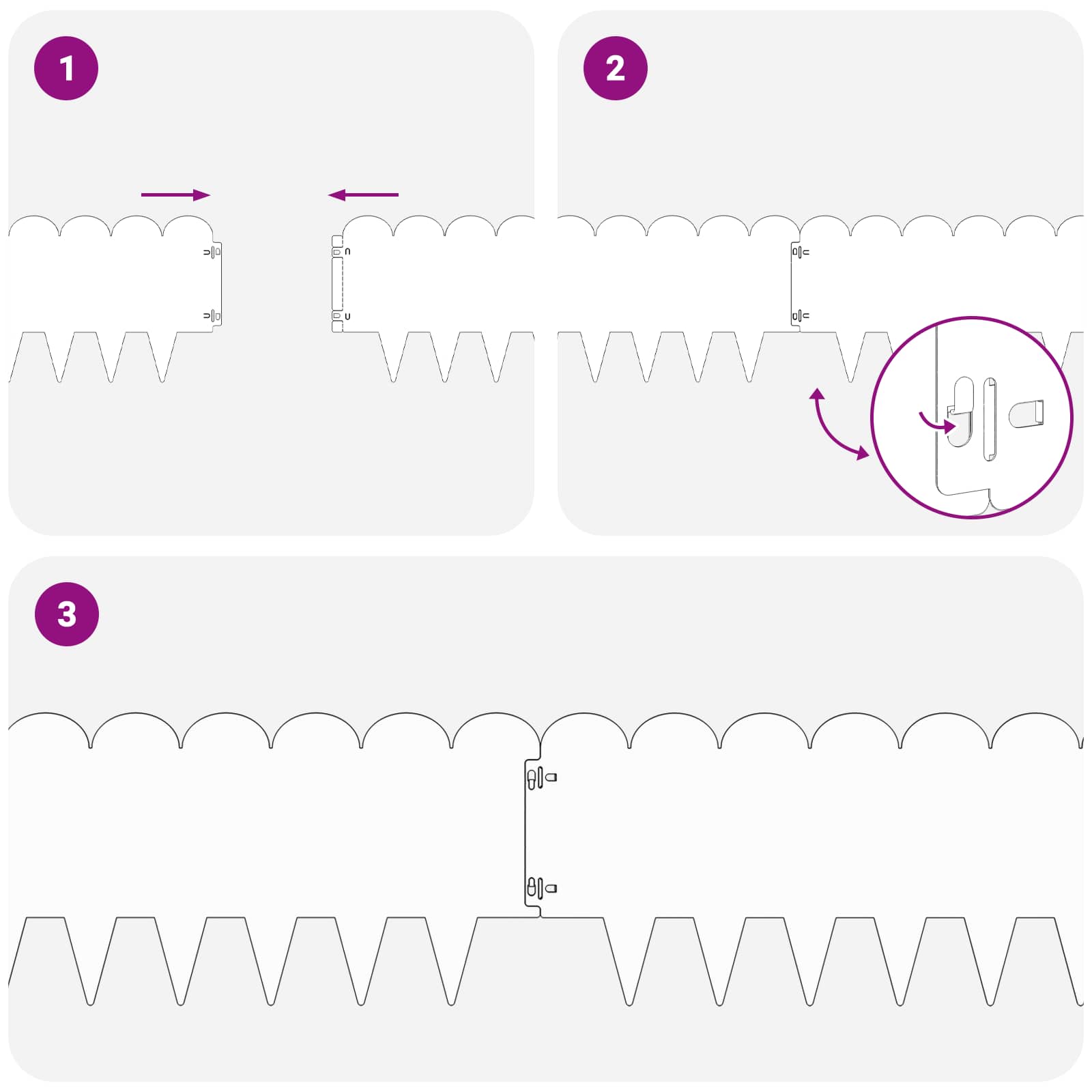 Bordura per Prato 20 pcs 103 x 25 cm Acciaio Bianco | homemem39