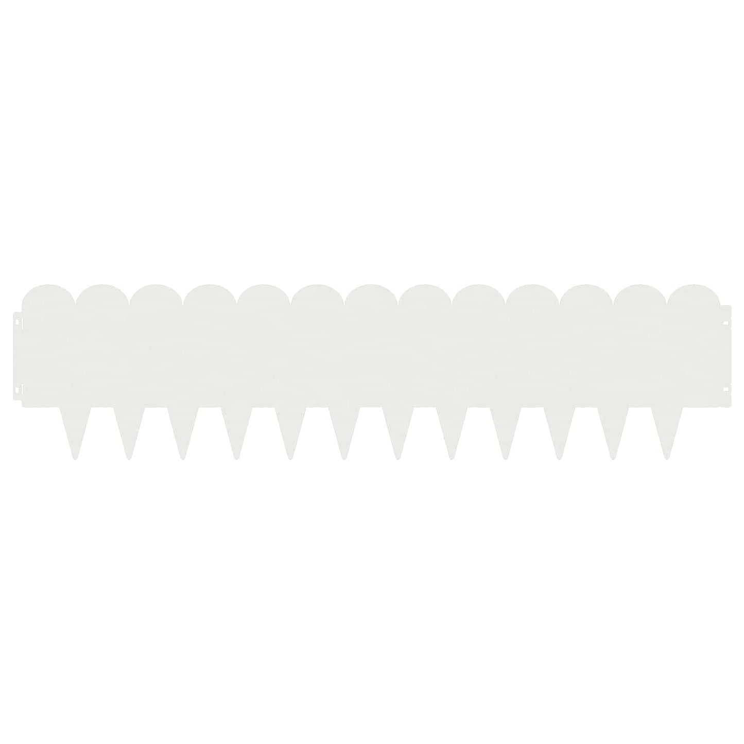 Bordura per Prato 30 pcs 103 x 25 cm Acciaio Bianco | homemem39