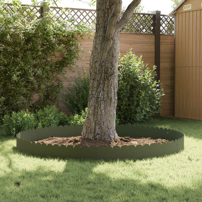 Bordura per Prato 20 pcs 103 x 25 cm Acciaio Verde Oliva