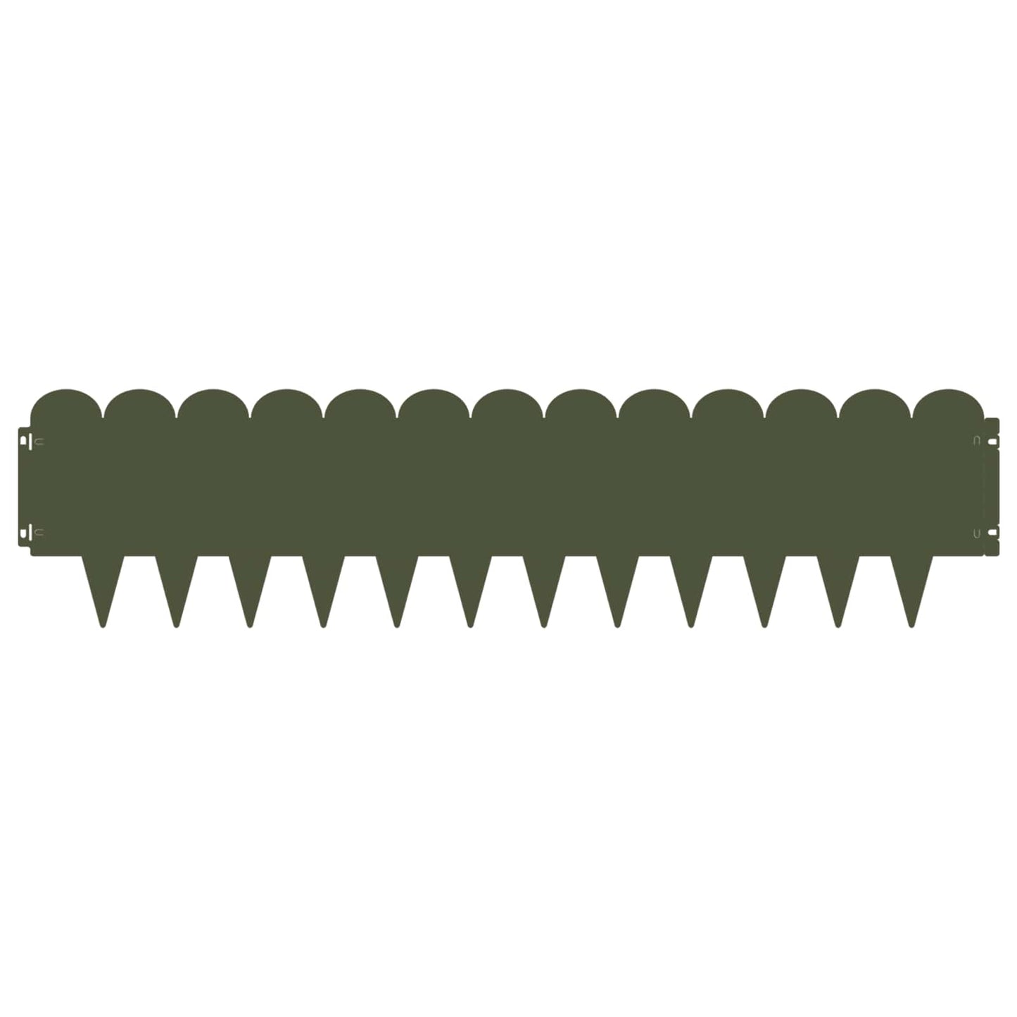 Bordura per Prato 20 pcs 103 x 25 cm Acciaio Verde Oliva | homemem39