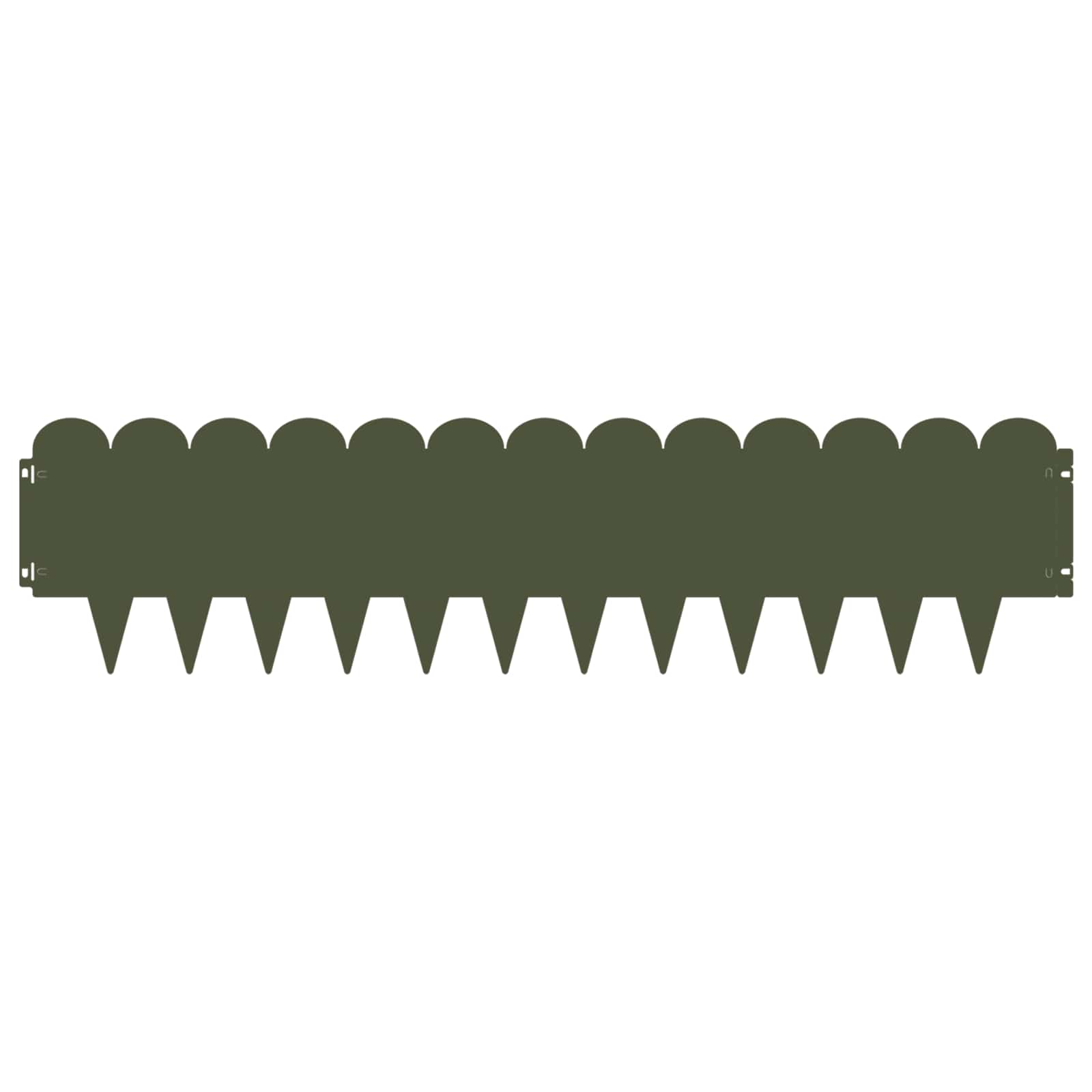 Bordura per Prato 20 pcs 103 x 25 cm Acciaio Verde Oliva | homemem39