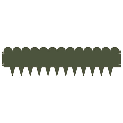 Bordura per Prato 20 pcs 103 x 25 cm Acciaio Verde Oliva | homemem39